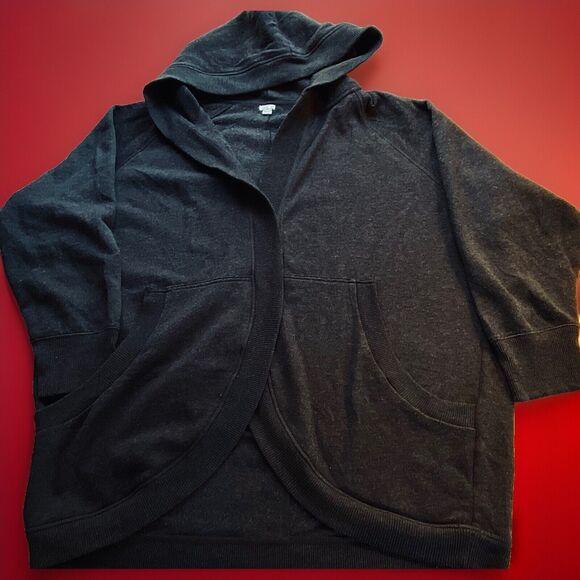 Aerie Women’s Cozy Black Cardigan Hoodie Size: M - Picture 15 of 16